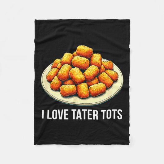 Ik hou van Tater Tots -  Fleece Deken (Voorkant)