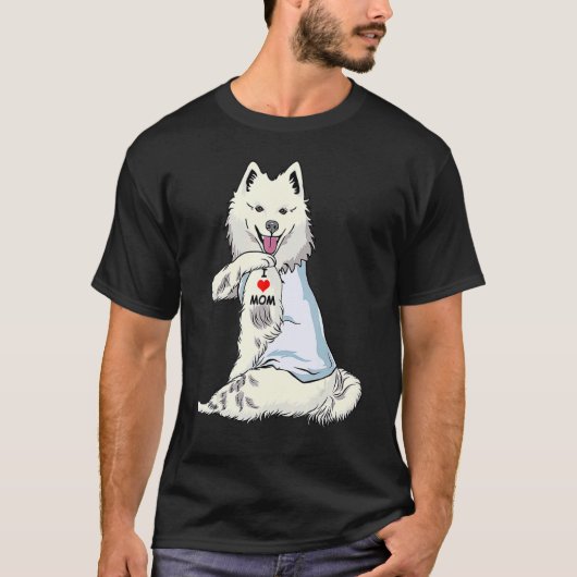 Ik hou van Tattoo American Eskimo Moederdag T-shirt (Voorkant)