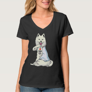 Ik hou van Tattoo American Eskimo Moederdag T-shirt