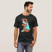 Ik hou van Tattoo Boxer Dog T-shirt (Voorkant volledig)