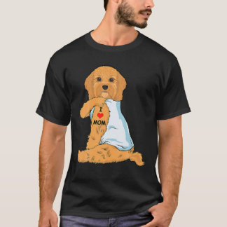 Ik hou van Tattoo Cavoodle Mam Hondenliefhebber Vr T-shirt