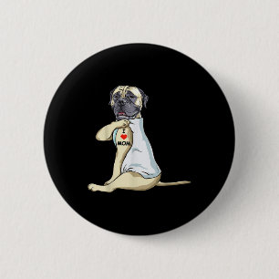 Ik hou van Tattoo Engels Mastiff Mam Hondenliefheb Ronde Button 5,7 Cm