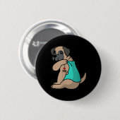 Ik hou van Tattoo Engels Mastiff Moeder Dog Ronde Button 5,7 Cm (Voorkant /achterkant)