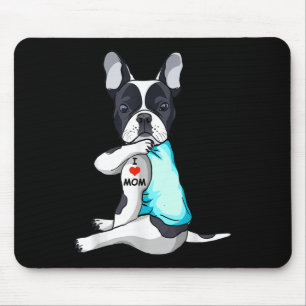Ik hou van Tattoo Franse Bulldog Mam Hondenliefheb Muismat