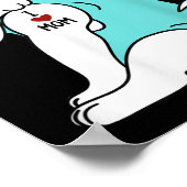 Ik hou van Tattoo Jack Russell Terrier Moederdag Poster (Hoek)