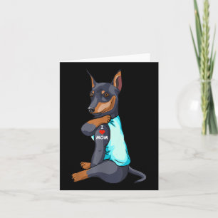 Ik hou van Tattoo Miniatuur Pinscher Mam Hondenlie Kaart