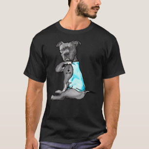 Ik hou van Tattoo Pitbull Hondenliefhebber vrouwen T-shirt