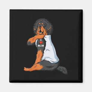 Ik hou van Tattoo Tibetan Mastiff Mam Hondenliefhe Magneet