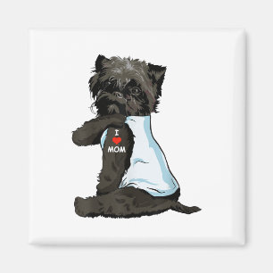 Ik hou van Tattoo van mama Affenpinscher Mam Honde Magneet