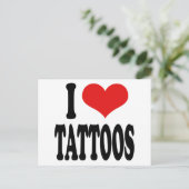 Ik hou van Tattoos Briefkaart (Staand voorkant)