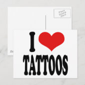 Ik hou van Tattoos Briefkaart (Voorkant / Achterkant)
