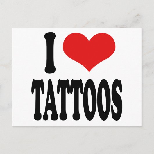 Ik hou van Tattoos Briefkaart (Voorkant)