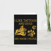 Ik hou van Tattoos en honden en misschien 3 mensen Kaart (Voorkant)