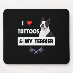 Ik hou van Tattoos en van mijn grenspolitie. Muismat