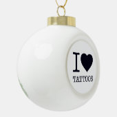 Ik hou van TATTOOS Keramische Bal Ornament (Links)