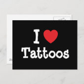 Ik hou van Tattoos op maat Briefkaart (Voorkant / Achterkant)