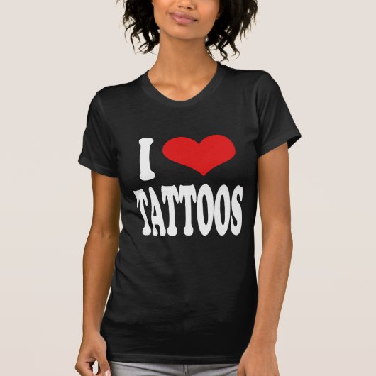 Ik hou van Tattoos T-shirt (Voorkant)