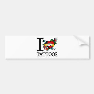 ik hou van tattoos tattoo met dat ontwerp bumpersticker