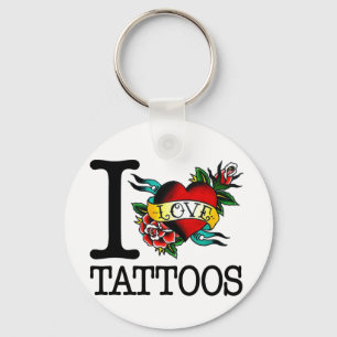 ik hou van tattoos tattoo met dat ontwerp sleutelhanger