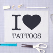Ik hou van TATTOOS Tissuepapier (Craft)