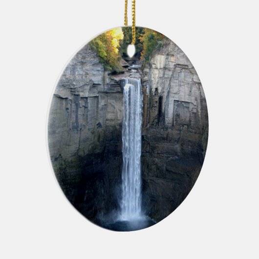 Ik hou van Taughannock Herfsten Keramisch Ornament (Rechts)