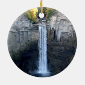 Ik hou van Taughannock Herfsten Keramisch Ornament (Achterkant)