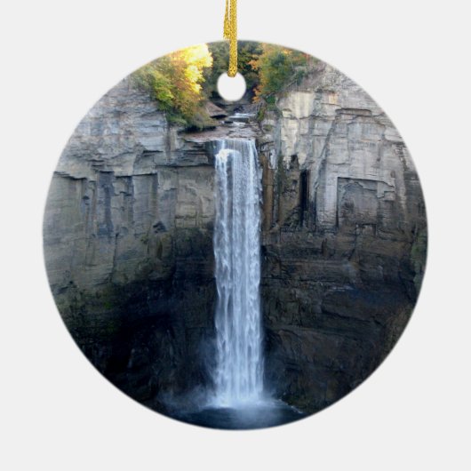 Ik hou van Taughannock Herfsten Keramisch Ornament (Achterkant)