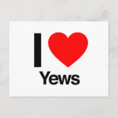 Ik hou van taxusbomen briefkaart (Voorkant)