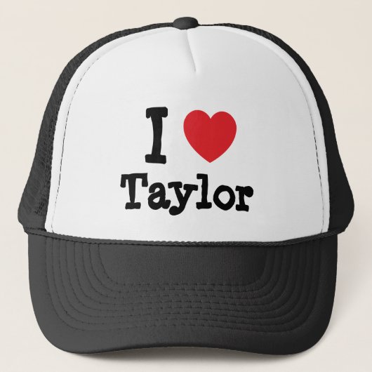 Ik hou van Taylor hart op maat Trucker Pet (Voorkant)
