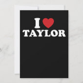Ik hou van Taylor Naam I Heart Groovy Kaart (Voorkant)