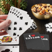Ik hou van Taylor Naam I Heart Groovy Pokerkaarten (Insitu)