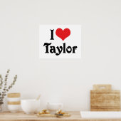 Ik hou van Taylor Poster (Keuken)