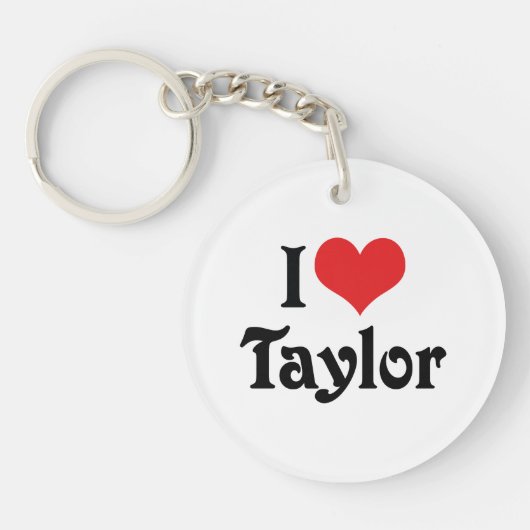 Ik hou van Taylor Sleutelhanger (Voorkant)