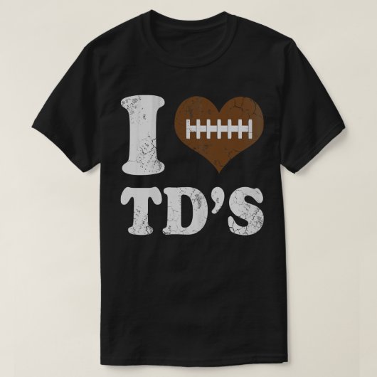 Ik hou van TDs Touchdowns T-shirt (Design voorkant)