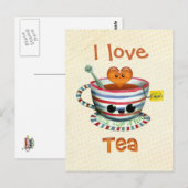 Ik hou van Tea Briefkaart (Voorkant / Achterkant)