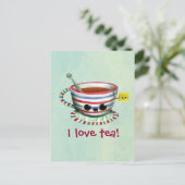 Ik hou van Tea Briefkaart (Staand voorkant)