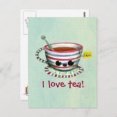 Ik hou van Tea Briefkaart (Voorkant / Achterkant)