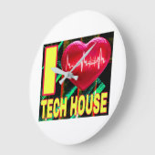 IK HOU VAN TECH HOUSE RODE HART GELE LETTERS GROTE KLOK (Hoek)