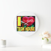 IK HOU VAN TECH HOUSE RODE HART GELE LETTERS GROTE KLOK (Huis)