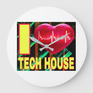 IK HOU VAN TECH HOUSE RODE HART GELE LETTERS GROTE KLOK