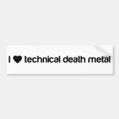 Ik hou van technische dodenmetaal bumpersticker (Voorkant)