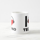 Ik hou van Techno Grappige Mok (Center)