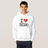 Ik hou van techno hoodie (Voorkant volledig)