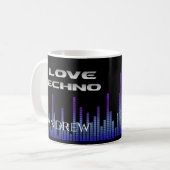 Ik hou van Techno Koffiemok (Voorkant links)