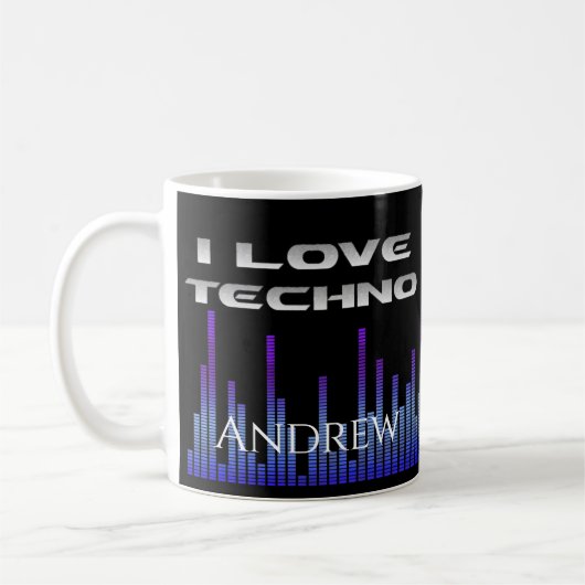 Ik hou van Techno Koffiemok (Links)