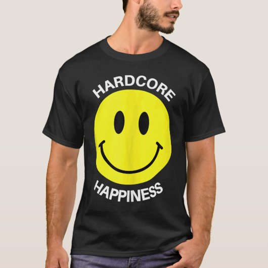 Ik hou van Techno Music Acid House Smile Hardcore T-shirt (Voorkant)