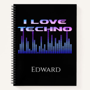Ik hou van Techno Notitieboek