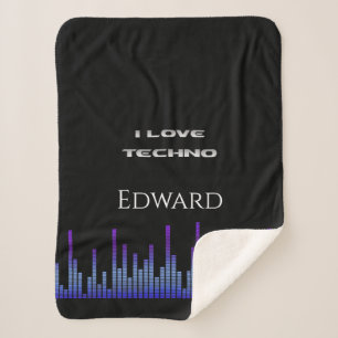 Ik hou van Techno Sherpa Deken