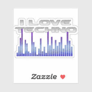 Ik hou van Techno Sticker