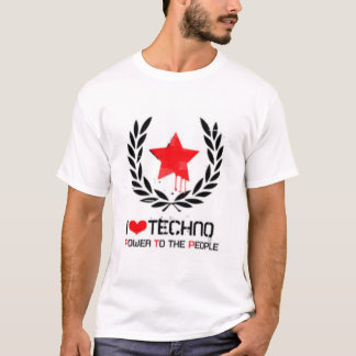 Ik hou van techno t-shirt